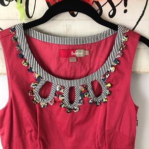 Boden coral keyhole dress